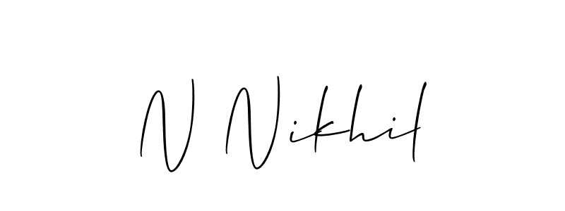 You can use this online signature creator to create a handwritten signature for the name N Nikhil. This is the best online autograph maker. N Nikhil signature style 2 images and pictures png