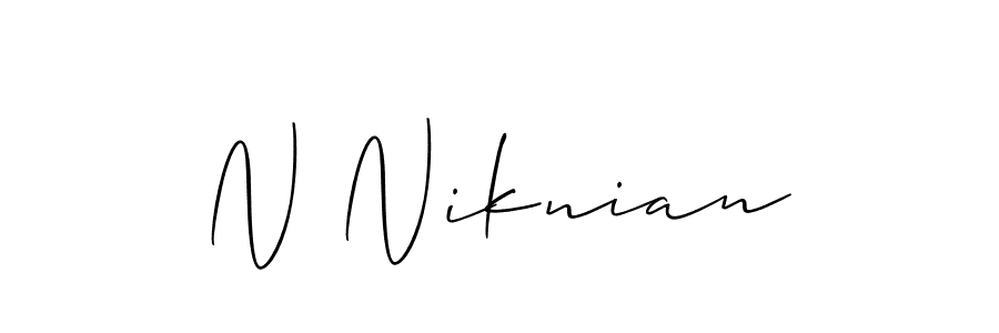 Make a beautiful signature design for name N Niknian. Use this online signature maker to create a handwritten signature for free. N Niknian signature style 2 images and pictures png