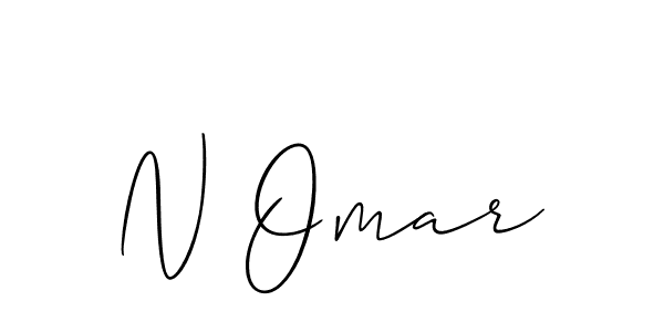 How to make N Omar signature? Allison_Script is a professional autograph style. Create handwritten signature for N Omar name. N Omar signature style 2 images and pictures png