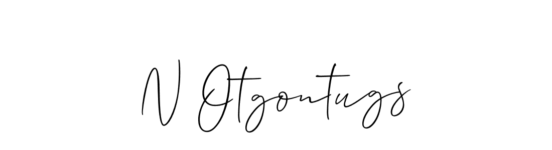 Make a beautiful signature design for name N Otgontugs. With this signature (Allison_Script) style, you can create a handwritten signature for free. N Otgontugs signature style 2 images and pictures png