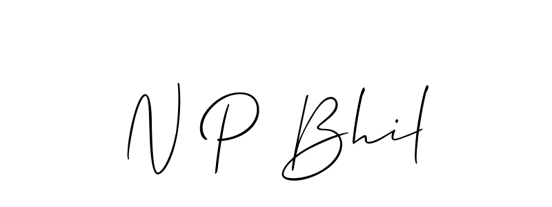 How to Draw N P Bhil signature style? Allison_Script is a latest design signature styles for name N P Bhil. N P Bhil signature style 2 images and pictures png