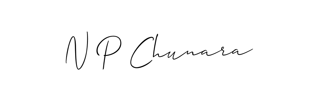 Also we have N P Chunara name is the best signature style. Create professional handwritten signature collection using Allison_Script autograph style. N P Chunara signature style 2 images and pictures png