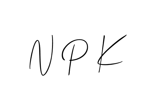 Design your own signature with our free online signature maker. With this signature software, you can create a handwritten (Allison_Script) signature for name N P K. N P K signature style 2 images and pictures png