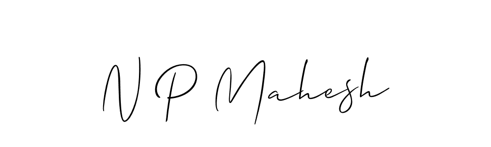 How to make N P Mahesh name signature. Use Allison_Script style for creating short signs online. This is the latest handwritten sign. N P Mahesh signature style 2 images and pictures png