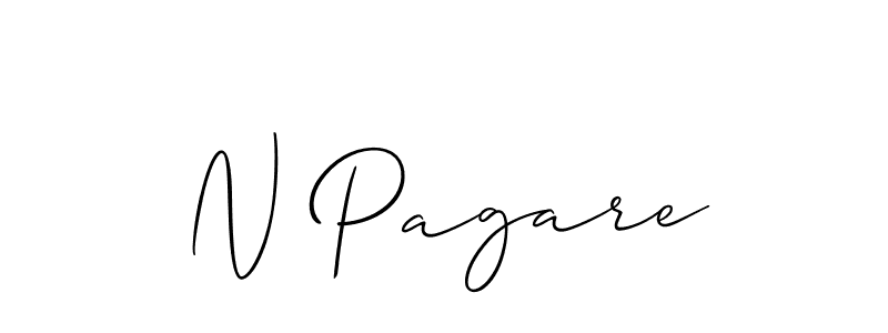 Best and Professional Signature Style for N Pagare. Allison_Script Best Signature Style Collection. N Pagare signature style 2 images and pictures png