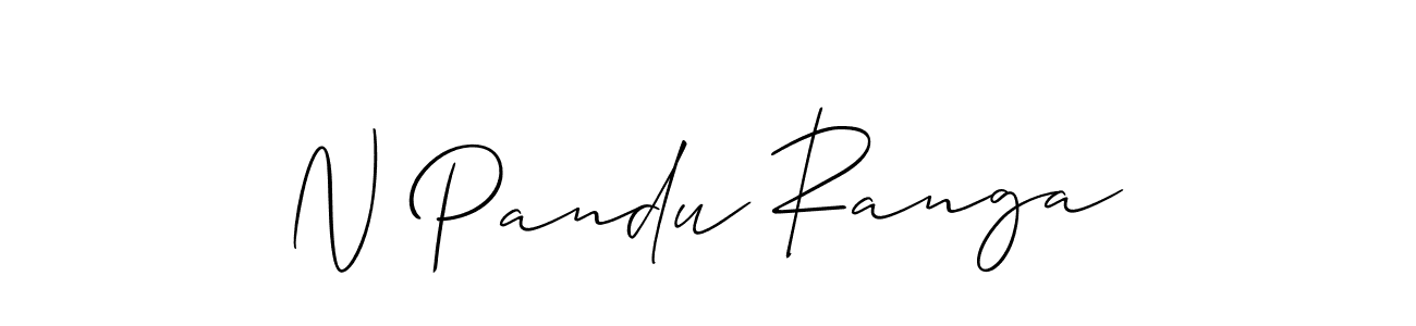 Use a signature maker to create a handwritten signature online. With this signature software, you can design (Allison_Script) your own signature for name N Pandu Ranga. N Pandu Ranga signature style 2 images and pictures png