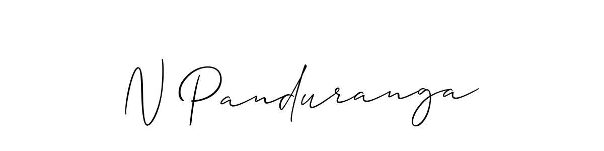 The best way (Allison_Script) to make a short signature is to pick only two or three words in your name. The name N Panduranga include a total of six letters. For converting this name. N Panduranga signature style 2 images and pictures png