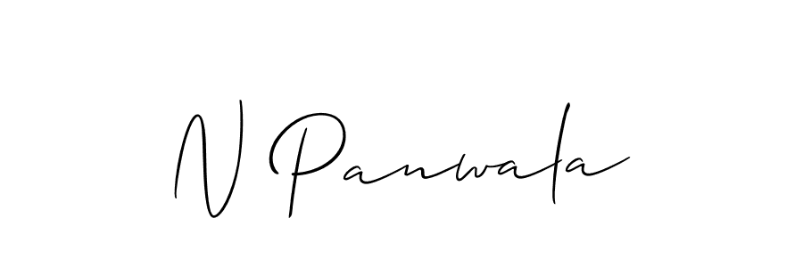 How to make N Panwala signature? Allison_Script is a professional autograph style. Create handwritten signature for N Panwala name. N Panwala signature style 2 images and pictures png