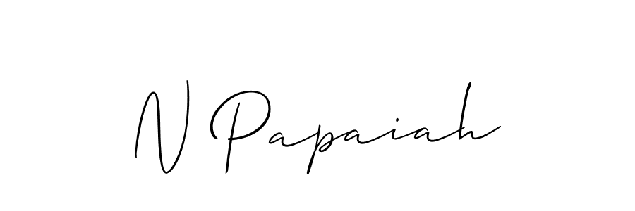 Also we have N Papaiah name is the best signature style. Create professional handwritten signature collection using Allison_Script autograph style. N Papaiah signature style 2 images and pictures png