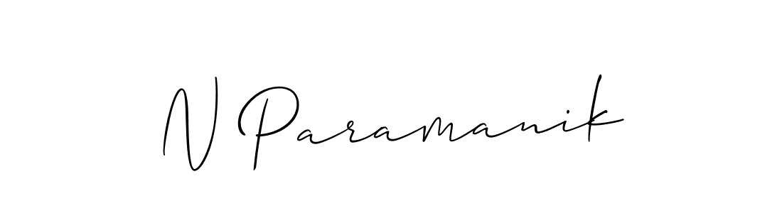 How to make N Paramanik signature? Allison_Script is a professional autograph style. Create handwritten signature for N Paramanik name. N Paramanik signature style 2 images and pictures png