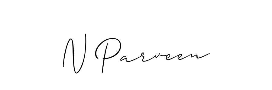 How to make N Parveen signature? Allison_Script is a professional autograph style. Create handwritten signature for N Parveen name. N Parveen signature style 2 images and pictures png