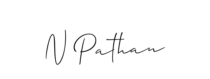 How to make N Pathan name signature. Use Allison_Script style for creating short signs online. This is the latest handwritten sign. N Pathan signature style 2 images and pictures png