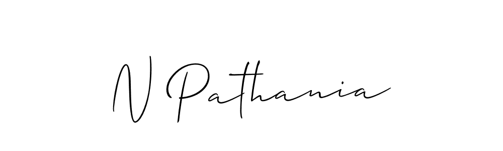Make a short N Pathania signature style. Manage your documents anywhere anytime using Allison_Script. Create and add eSignatures, submit forms, share and send files easily. N Pathania signature style 2 images and pictures png