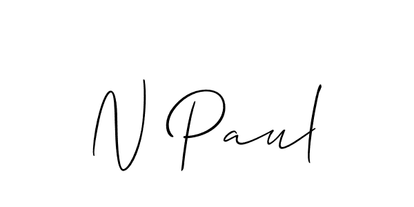 It looks lik you need a new signature style for name N Paul. Design unique handwritten (Allison_Script) signature with our free signature maker in just a few clicks. N Paul signature style 2 images and pictures png