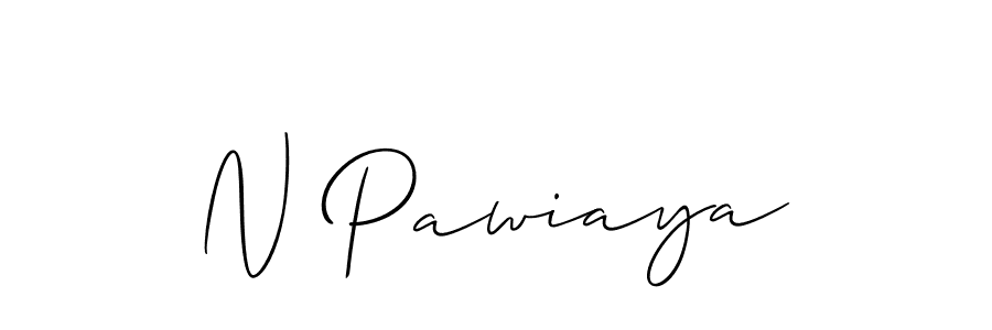 Also we have N Pawiaya name is the best signature style. Create professional handwritten signature collection using Allison_Script autograph style. N Pawiaya signature style 2 images and pictures png