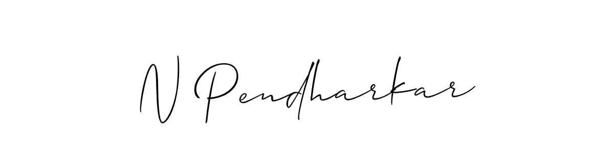 This is the best signature style for the N Pendharkar name. Also you like these signature font (Allison_Script). Mix name signature. N Pendharkar signature style 2 images and pictures png