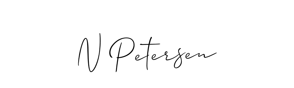 Create a beautiful signature design for name N Petersen. With this signature (Allison_Script) fonts, you can make a handwritten signature for free. N Petersen signature style 2 images and pictures png