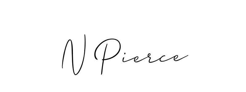Create a beautiful signature design for name N Pierce. With this signature (Allison_Script) fonts, you can make a handwritten signature for free. N Pierce signature style 2 images and pictures png
