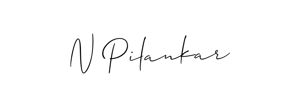 Similarly Allison_Script is the best handwritten signature design. Signature creator online .You can use it as an online autograph creator for name N Pilankar. N Pilankar signature style 2 images and pictures png