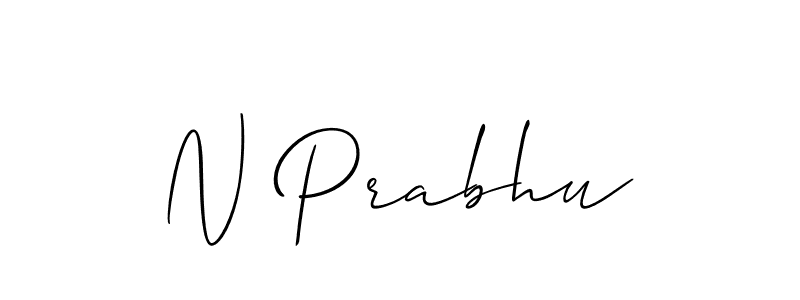 Make a beautiful signature design for name N Prabhu. Use this online signature maker to create a handwritten signature for free. N Prabhu signature style 2 images and pictures png