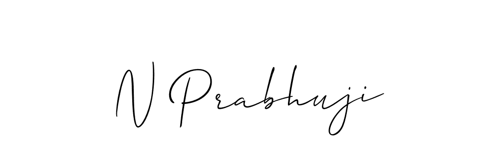 Also we have N Prabhuji name is the best signature style. Create professional handwritten signature collection using Allison_Script autograph style. N Prabhuji signature style 2 images and pictures png