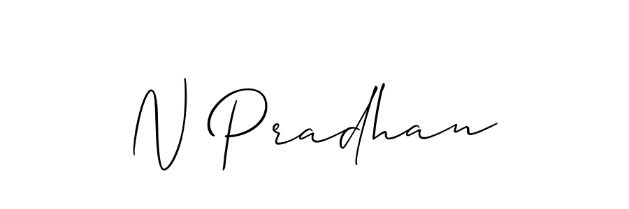 You should practise on your own different ways (Allison_Script) to write your name (N Pradhan) in signature. don't let someone else do it for you. N Pradhan signature style 2 images and pictures png