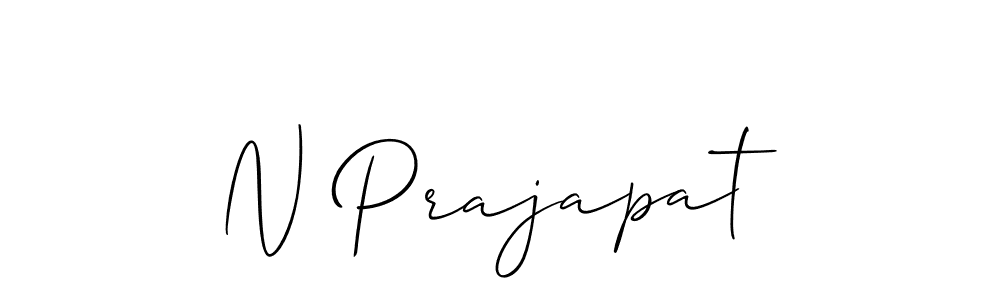 How to make N Prajapat signature? Allison_Script is a professional autograph style. Create handwritten signature for N Prajapat name. N Prajapat signature style 2 images and pictures png