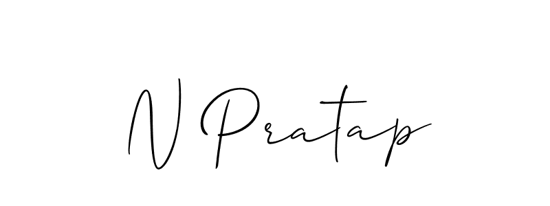 Allison_Script is a professional signature style that is perfect for those who want to add a touch of class to their signature. It is also a great choice for those who want to make their signature more unique. Get N Pratap name to fancy signature for free. N Pratap signature style 2 images and pictures png