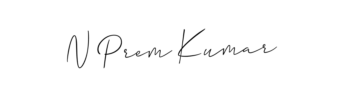 You can use this online signature creator to create a handwritten signature for the name N Prem Kumar. This is the best online autograph maker. N Prem Kumar signature style 2 images and pictures png