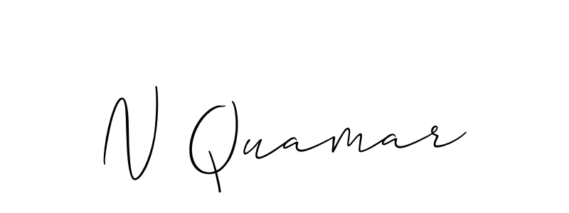 Make a beautiful signature design for name N Quamar. With this signature (Allison_Script) style, you can create a handwritten signature for free. N Quamar signature style 2 images and pictures png