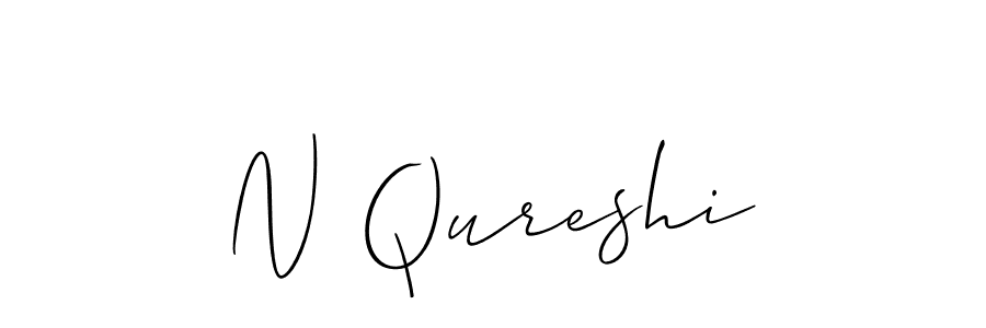 How to make N Qureshi signature? Allison_Script is a professional autograph style. Create handwritten signature for N Qureshi name. N Qureshi signature style 2 images and pictures png