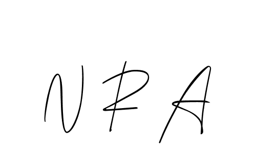 You should practise on your own different ways (Allison_Script) to write your name (N R A) in signature. don't let someone else do it for you. N R A signature style 2 images and pictures png