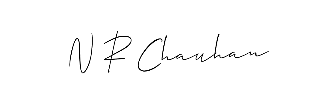 Use a signature maker to create a handwritten signature online. With this signature software, you can design (Allison_Script) your own signature for name N R Chauhan. N R Chauhan signature style 2 images and pictures png