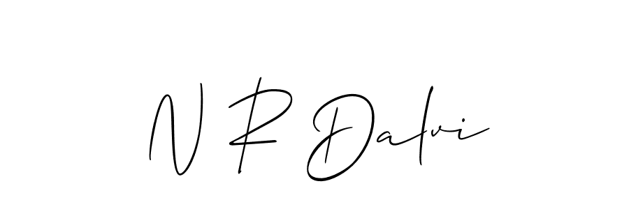 N R Dalvi stylish signature style. Best Handwritten Sign (Allison_Script) for my name. Handwritten Signature Collection Ideas for my name N R Dalvi. N R Dalvi signature style 2 images and pictures png