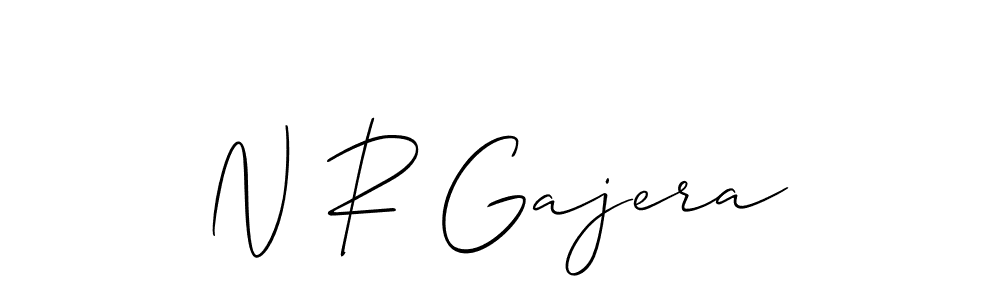 You should practise on your own different ways (Allison_Script) to write your name (N R Gajera) in signature. don't let someone else do it for you. N R Gajera signature style 2 images and pictures png