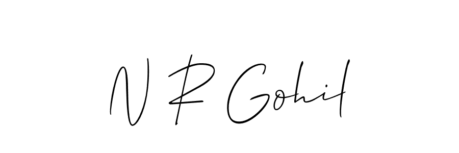 You can use this online signature creator to create a handwritten signature for the name N R Gohil. This is the best online autograph maker. N R Gohil signature style 2 images and pictures png