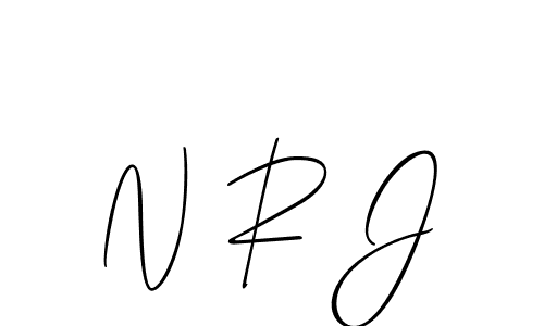 Allison_Script is a professional signature style that is perfect for those who want to add a touch of class to their signature. It is also a great choice for those who want to make their signature more unique. Get N R J name to fancy signature for free. N R J signature style 2 images and pictures png
