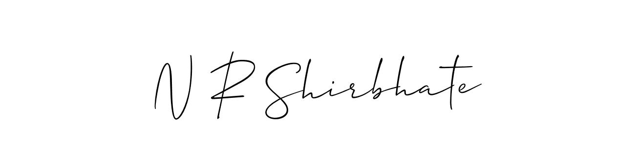 Similarly Allison_Script is the best handwritten signature design. Signature creator online .You can use it as an online autograph creator for name N R Shirbhate. N R Shirbhate signature style 2 images and pictures png