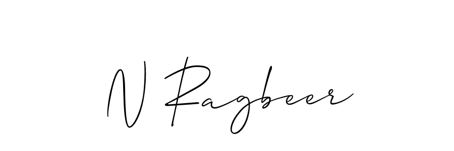 Also we have N Ragbeer name is the best signature style. Create professional handwritten signature collection using Allison_Script autograph style. N Ragbeer signature style 2 images and pictures png