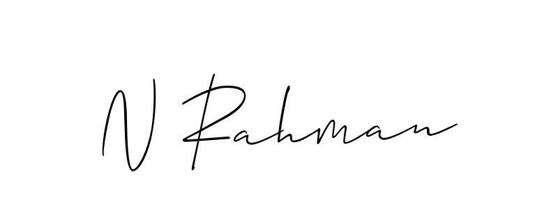 Make a short N Rahman signature style. Manage your documents anywhere anytime using Allison_Script. Create and add eSignatures, submit forms, share and send files easily. N Rahman signature style 2 images and pictures png