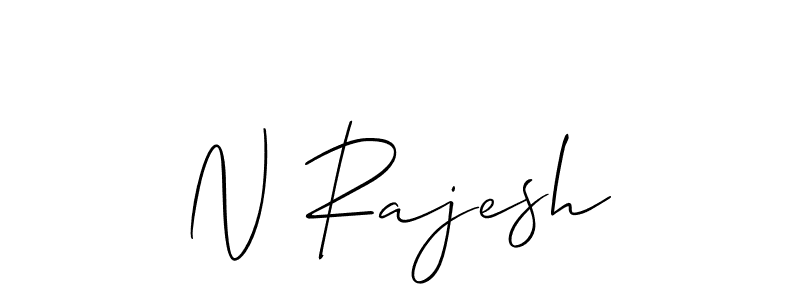 N Rajesh stylish signature style. Best Handwritten Sign (Allison_Script) for my name. Handwritten Signature Collection Ideas for my name N Rajesh. N Rajesh signature style 2 images and pictures png