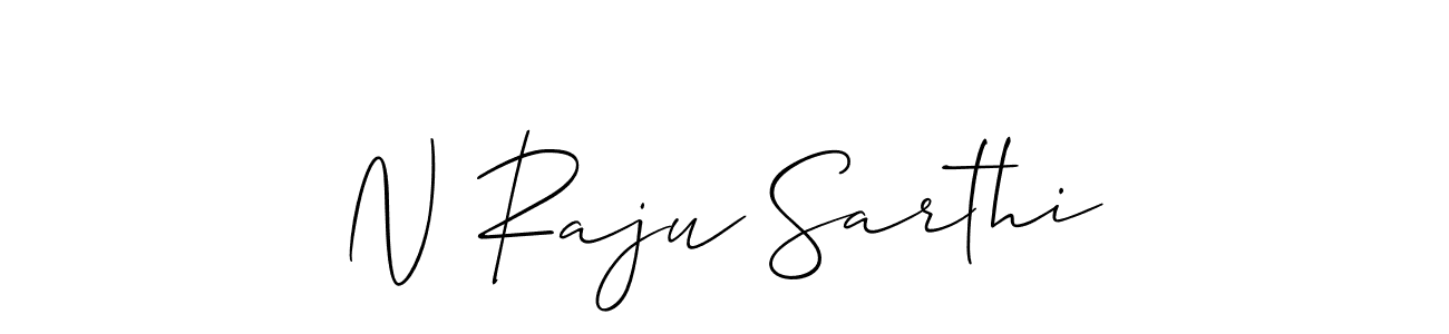 Design your own signature with our free online signature maker. With this signature software, you can create a handwritten (Allison_Script) signature for name N Raju Sarthi. N Raju Sarthi signature style 2 images and pictures png