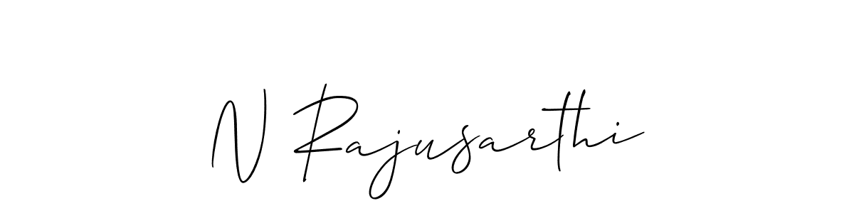 Design your own signature with our free online signature maker. With this signature software, you can create a handwritten (Allison_Script) signature for name N Rajusarthi. N Rajusarthi signature style 2 images and pictures png
