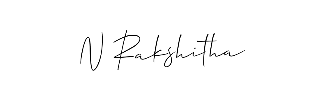 N Rakshitha stylish signature style. Best Handwritten Sign (Allison_Script) for my name. Handwritten Signature Collection Ideas for my name N Rakshitha. N Rakshitha signature style 2 images and pictures png