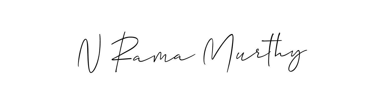 Make a beautiful signature design for name N Rama Murthy. With this signature (Allison_Script) style, you can create a handwritten signature for free. N Rama Murthy signature style 2 images and pictures png