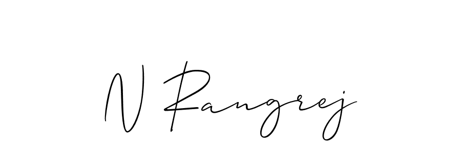 Create a beautiful signature design for name N Rangrej. With this signature (Allison_Script) fonts, you can make a handwritten signature for free. N Rangrej signature style 2 images and pictures png