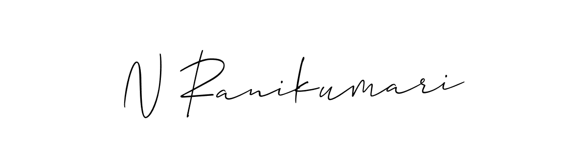 Use a signature maker to create a handwritten signature online. With this signature software, you can design (Allison_Script) your own signature for name N Ranikumari. N Ranikumari signature style 2 images and pictures png