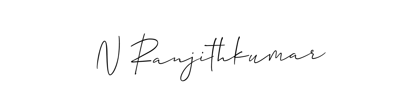 You should practise on your own different ways (Allison_Script) to write your name (N Ranjithkumar) in signature. don't let someone else do it for you. N Ranjithkumar signature style 2 images and pictures png