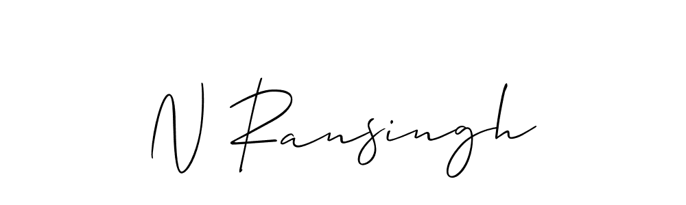 Use a signature maker to create a handwritten signature online. With this signature software, you can design (Allison_Script) your own signature for name N Ransingh. N Ransingh signature style 2 images and pictures png