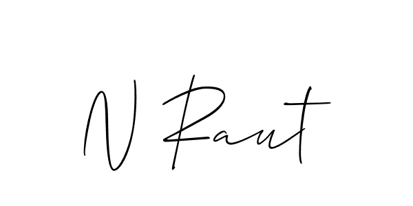 You should practise on your own different ways (Allison_Script) to write your name (N Raut) in signature. don't let someone else do it for you. N Raut signature style 2 images and pictures png